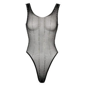 Finmasket Fishnet Body med Funklende Smykkesten