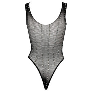 Finmasket Fishnet Body med Funklende Smykkesten