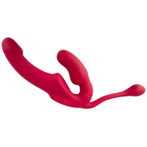 Strapless Strap-on Triple Teaser Vibrator med Fjernbetjening