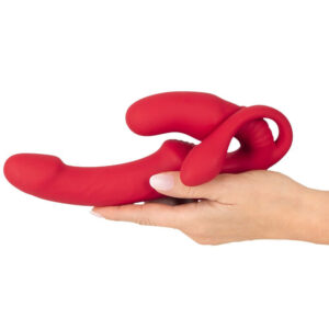 Strapless Strap-on Triple Teaser Vibrator med Fjernbetjening