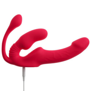 Strapless Strap-on Triple Teaser Vibrator med Fjernbetjening