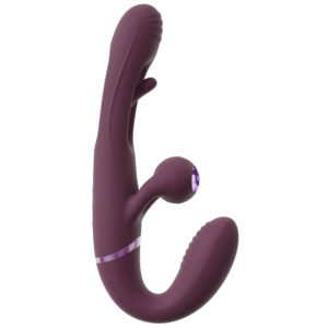 Javida Fjernbetjent Strap-On Vibrator Flicking Tunge