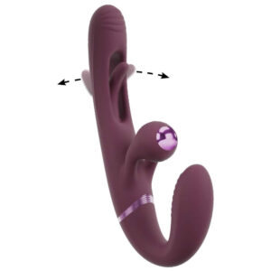 Javida Fjernbetjent Strap-On Vibrator Flicking Tunge