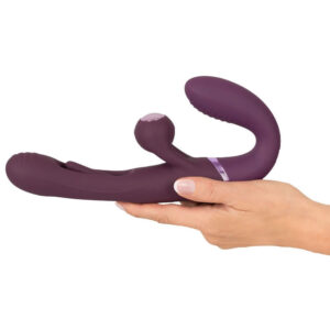 Javida Fjernbetjent Strap-On Vibrator Flicking Tunge