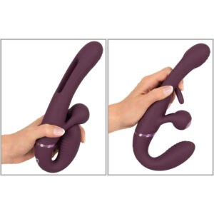 Javida Fjernbetjent Strap-On Vibrator Flicking Tunge
