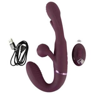 Javida Fjernbetjent Strap-On Vibrator Flicking Tunge