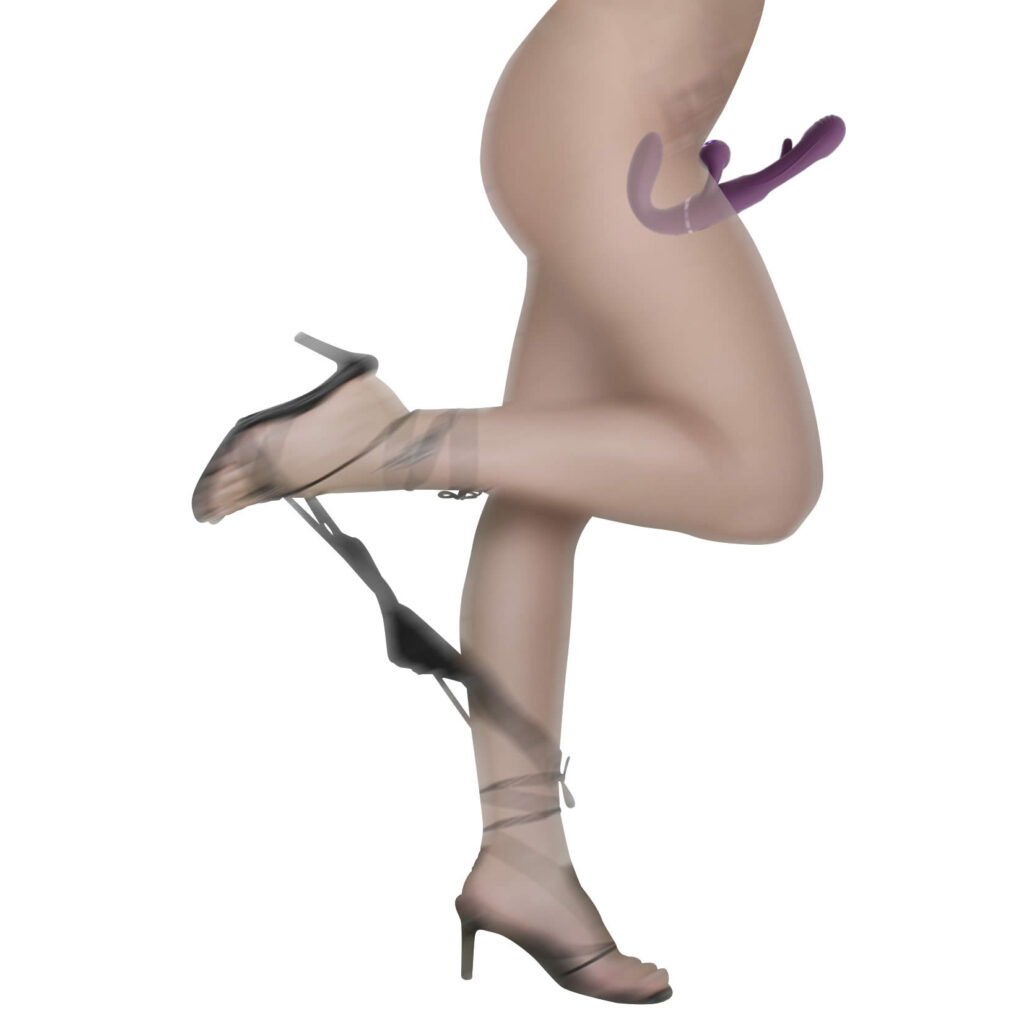Javida Fjernbetjent Strap-On Vibrator Flicking Tunge
