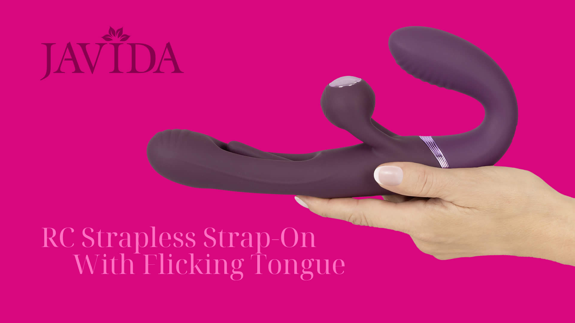Javida Fjernbetjent Strap-On Vibrator Flicking Tunge