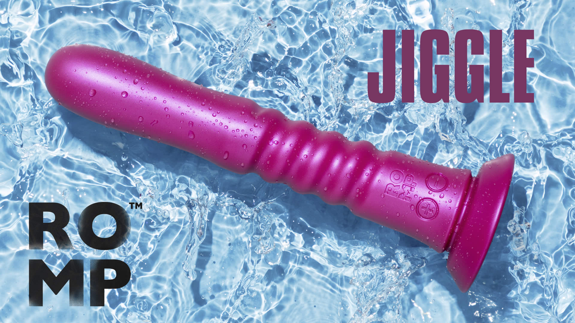 ROMP Jiggle Vibrator med Stødefunktion og Sugekop