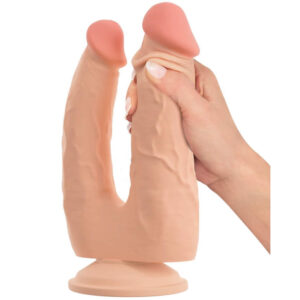 Nature Skin Bendable Double Penetrator Dobbelt Dildo