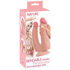 Nature Skin Bendable Double Penetrator Dobbelt Dildo