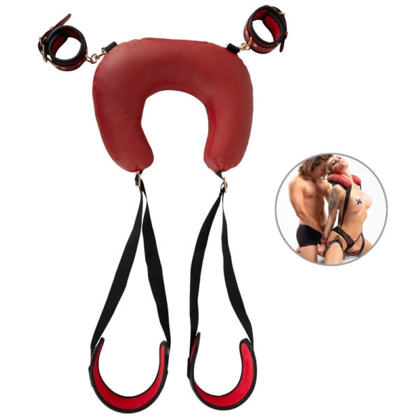 Bad Kitty Nakkepude til Lår med Håndjern Bondage Sæt