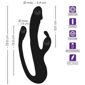 Sweet Smile Rabbit Vibrator med G-punkt og Anal Tickler
