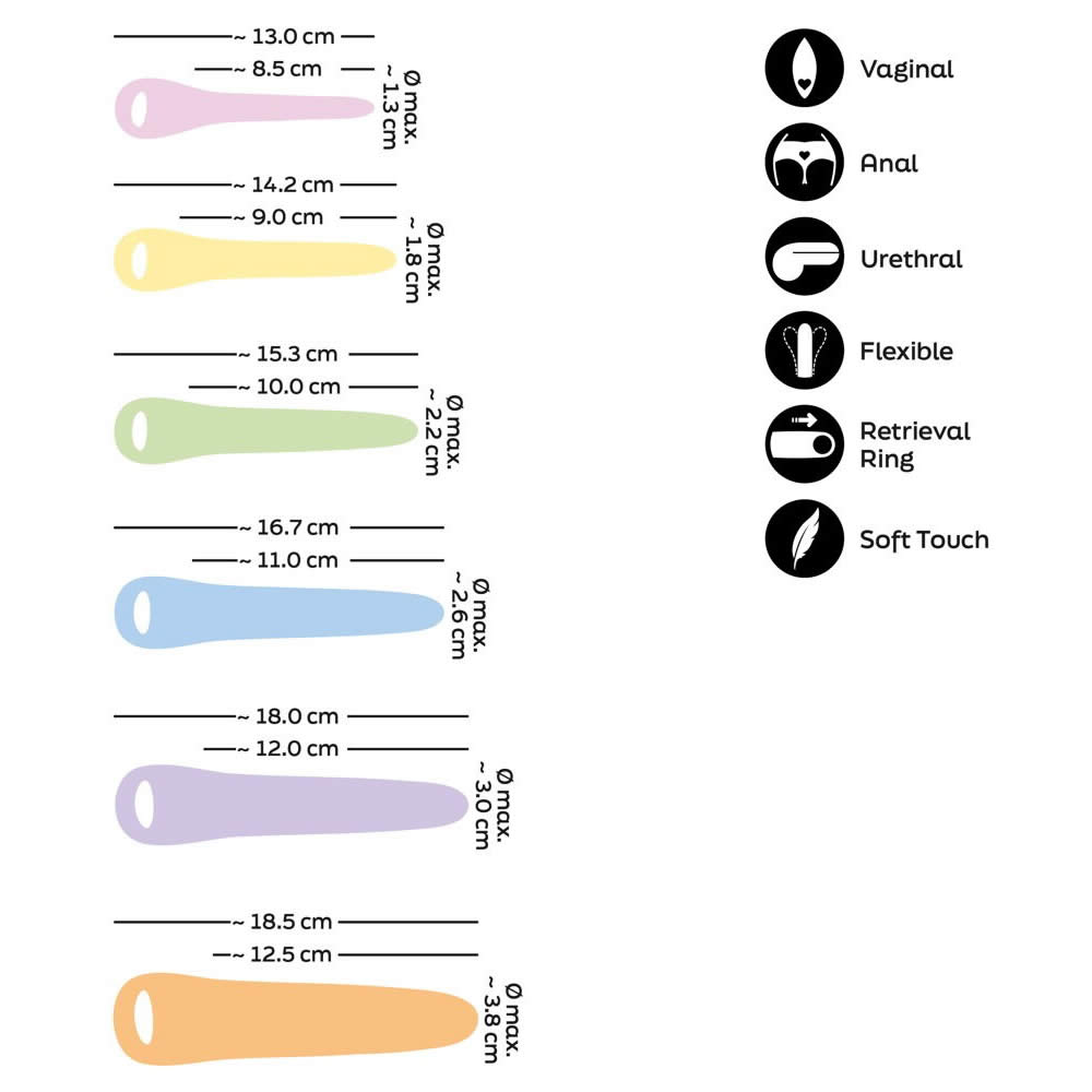 Six in a Row 2.0 Silikone Dildo Sæt