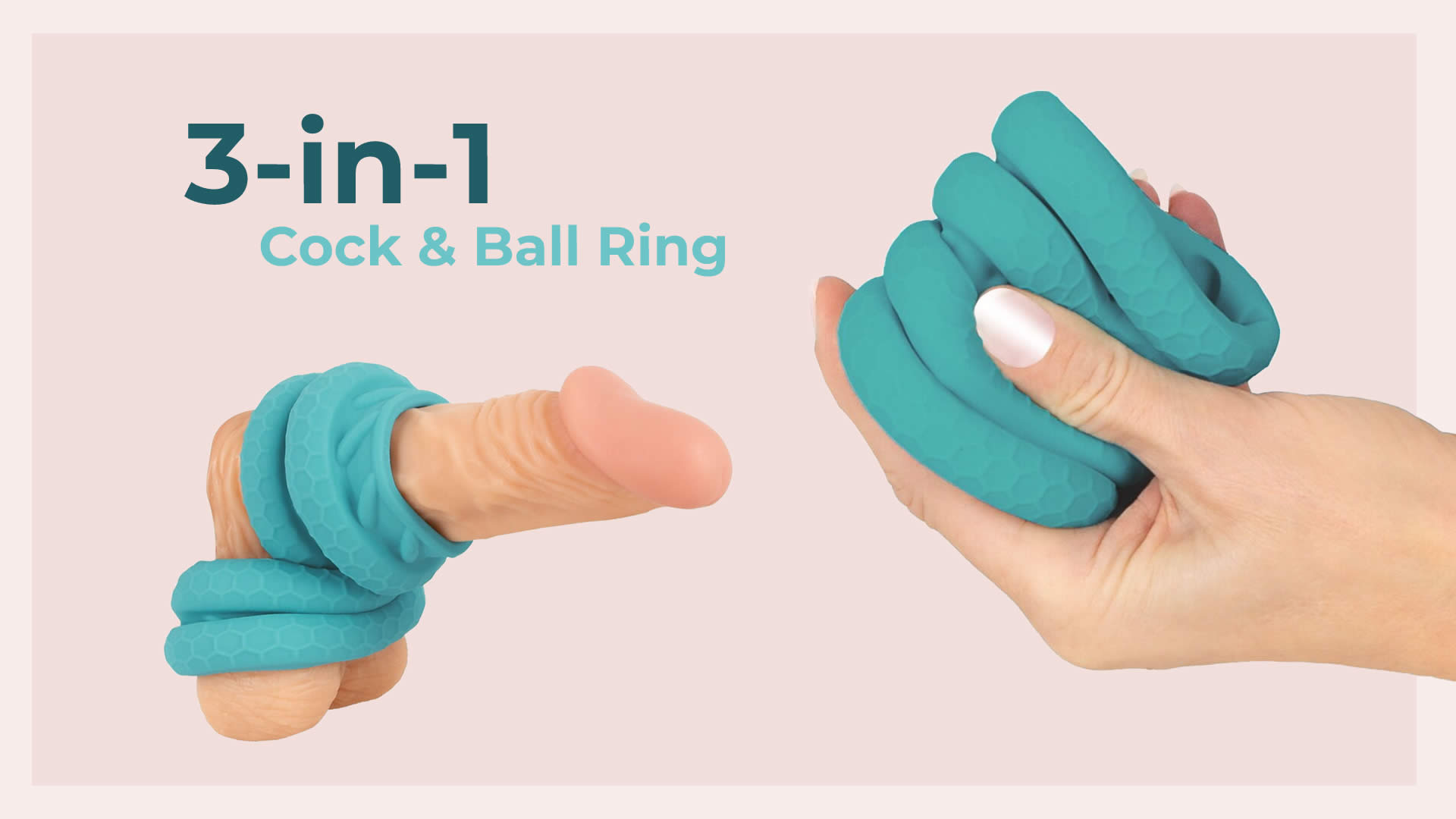 3-i-1 Cock & Ball Penisring Sæt