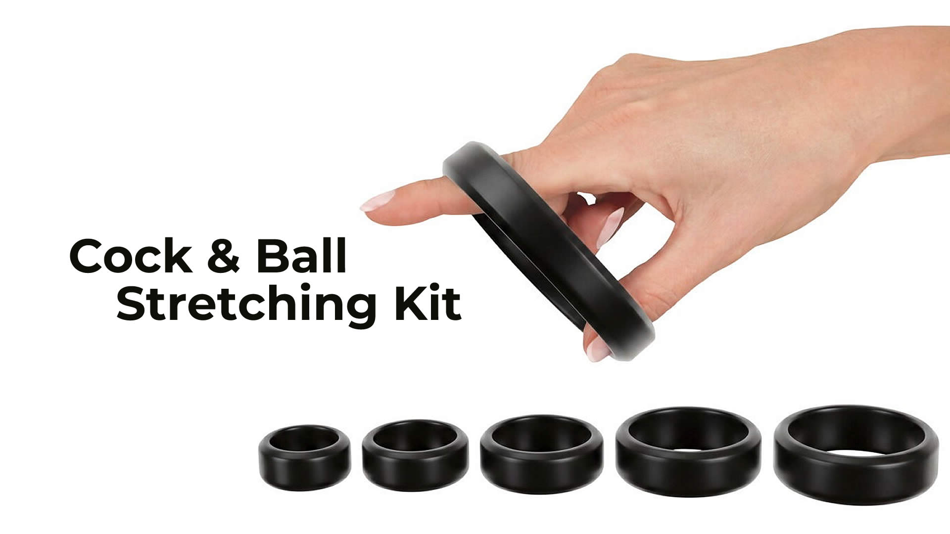 Silikone Cock & Ball Stretching Sæt