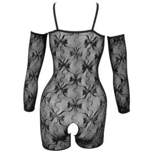 Fantasy Blonde Shorty Bodysuit med Korte Ben, Ærmer og Åben Bund