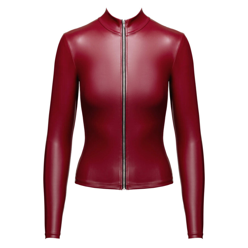 Rød Wetlook Jakke og Top