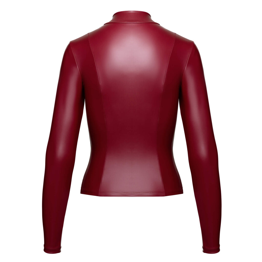 Rød Wetlook Jakke og Top