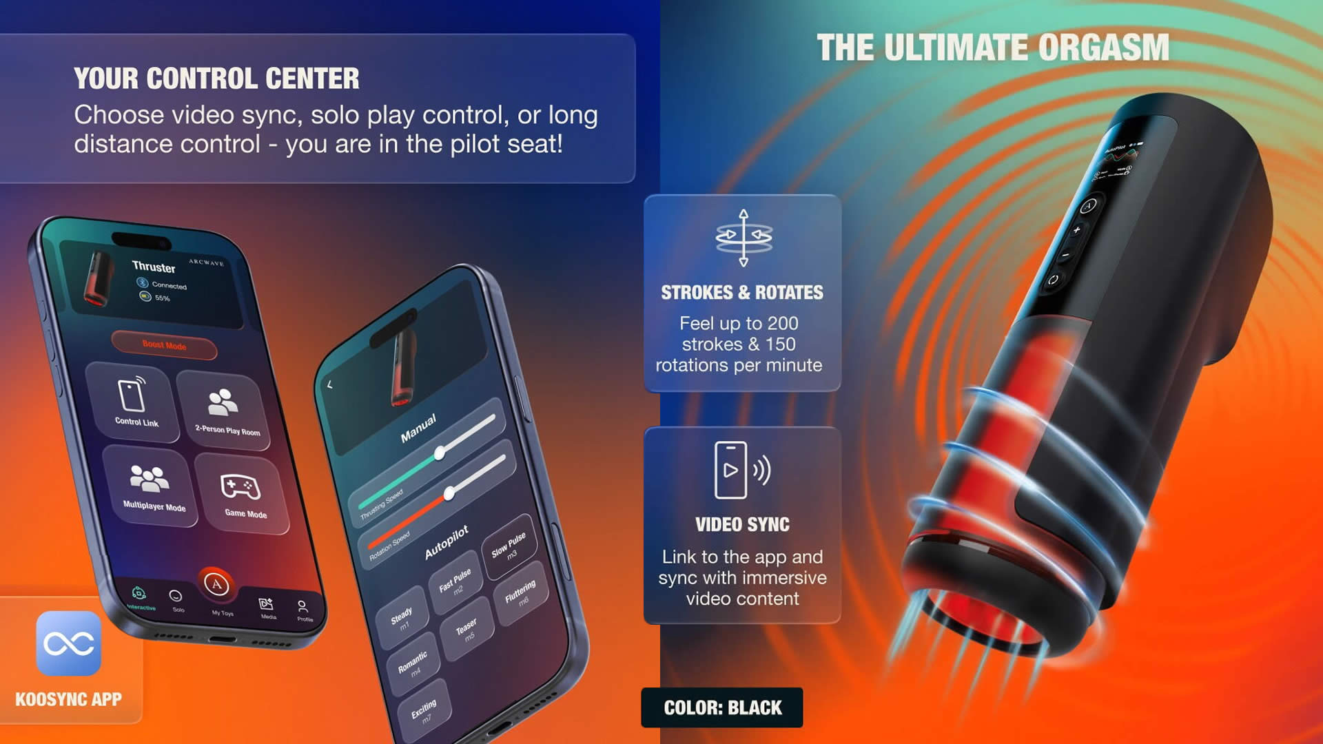 Arcwave Thruster Masturbator Med Rotation, Thrust og App Styring