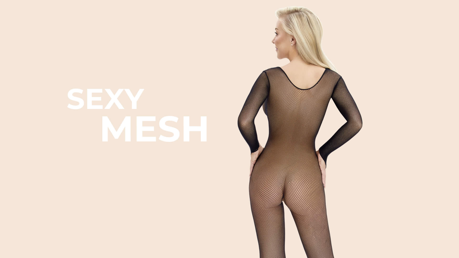 Fantasy Bundløs Net Catsuit I Finmasket Net