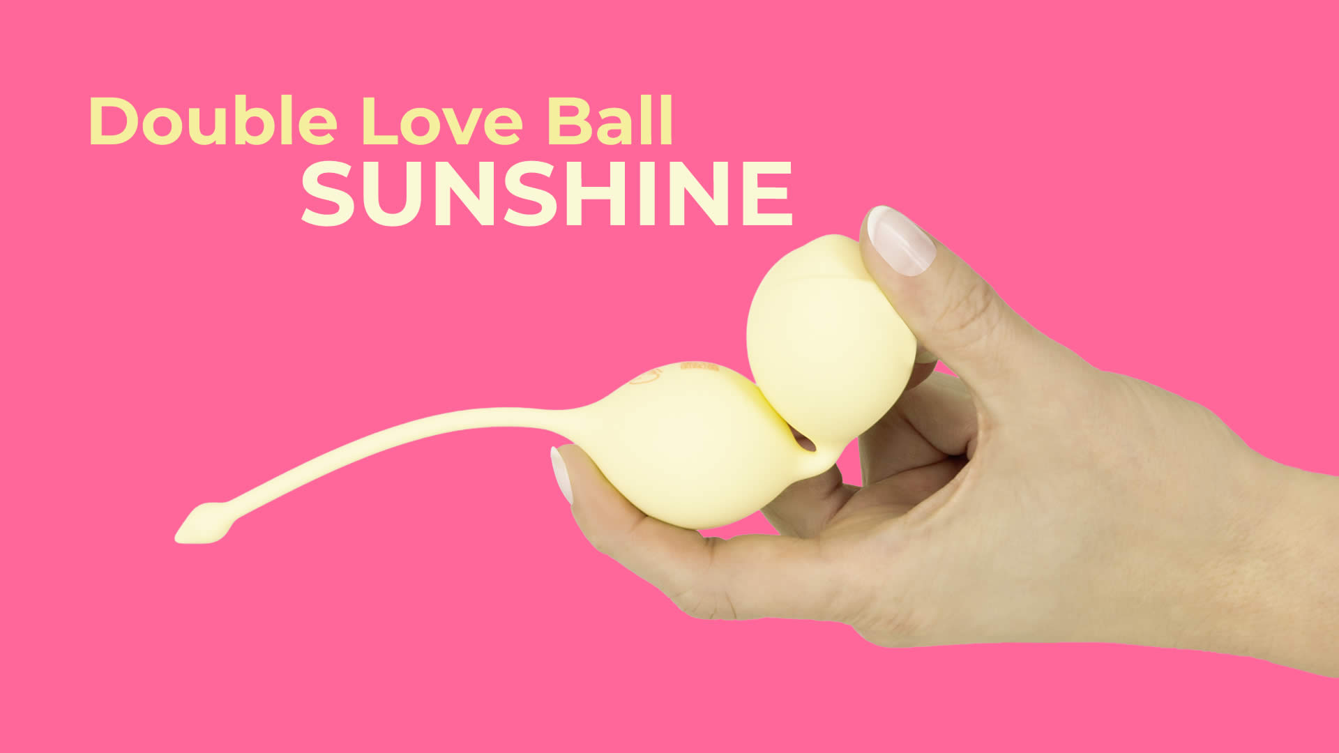 Cuties Sunshine Silikone Duo Bækkenbundskugler med Vibro Kugle