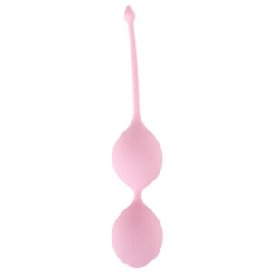 Cuties Rose Silikone Duo Bækkenbundskugler med Vibro Kugle