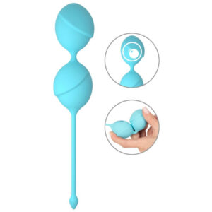 Cuties Ocean Silikone Duo Bækkenbundskugler med Vibro Kugle