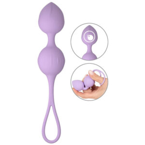 Cuties Loop Silikone Duo Bækkenbundskugler med Vibro Kugle