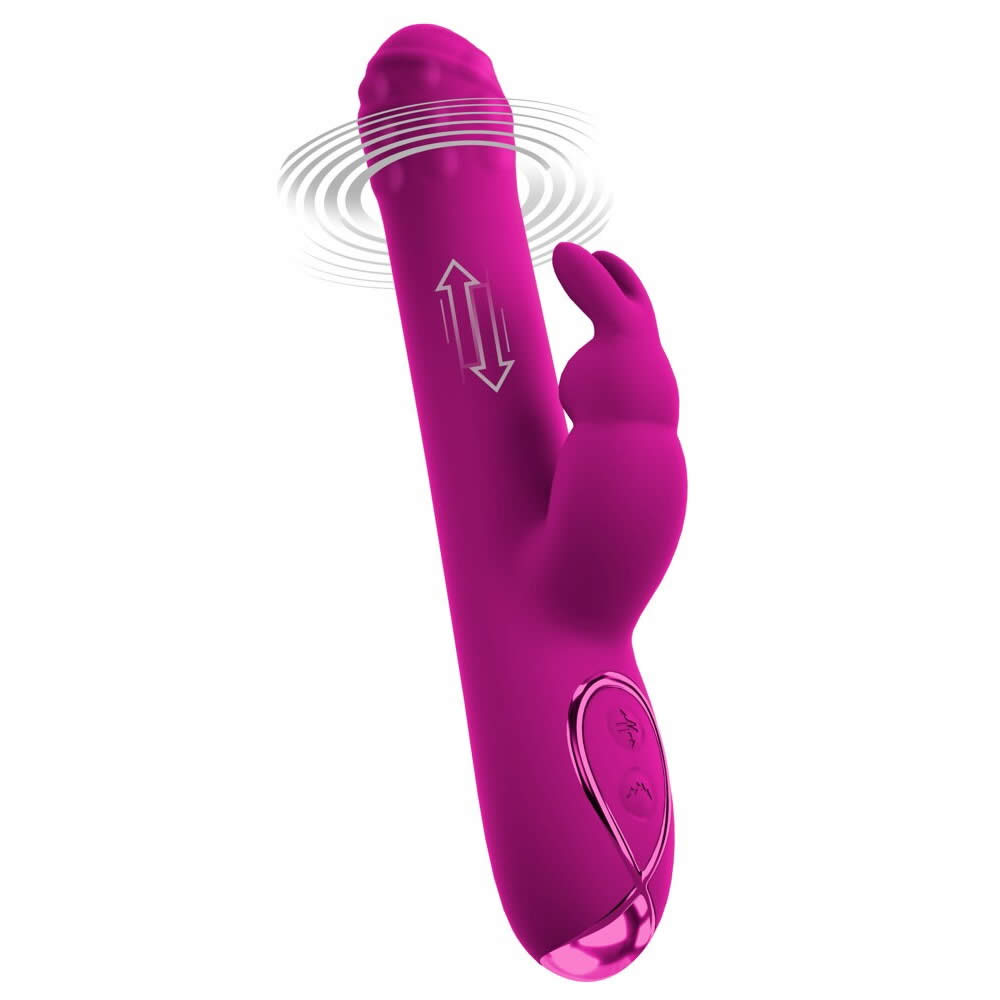 Sweet Smile Rabbit Vibrator med Rotation og Thrust Funktion