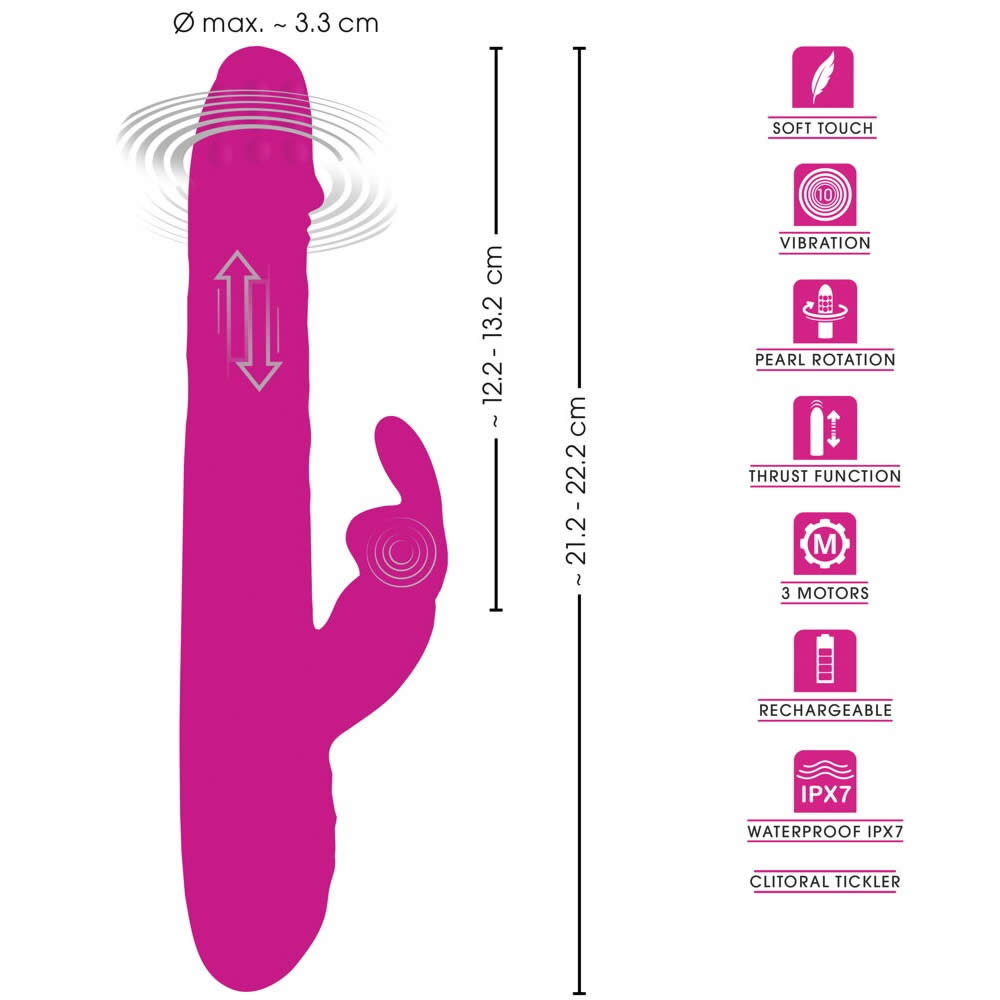 Sweet Smile Rabbit Vibrator med Rotation og Thrust Funktion