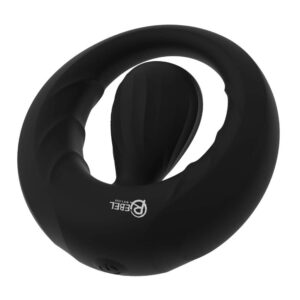 Rebel Mens Gear Penisring med Vibrerende Stimulator