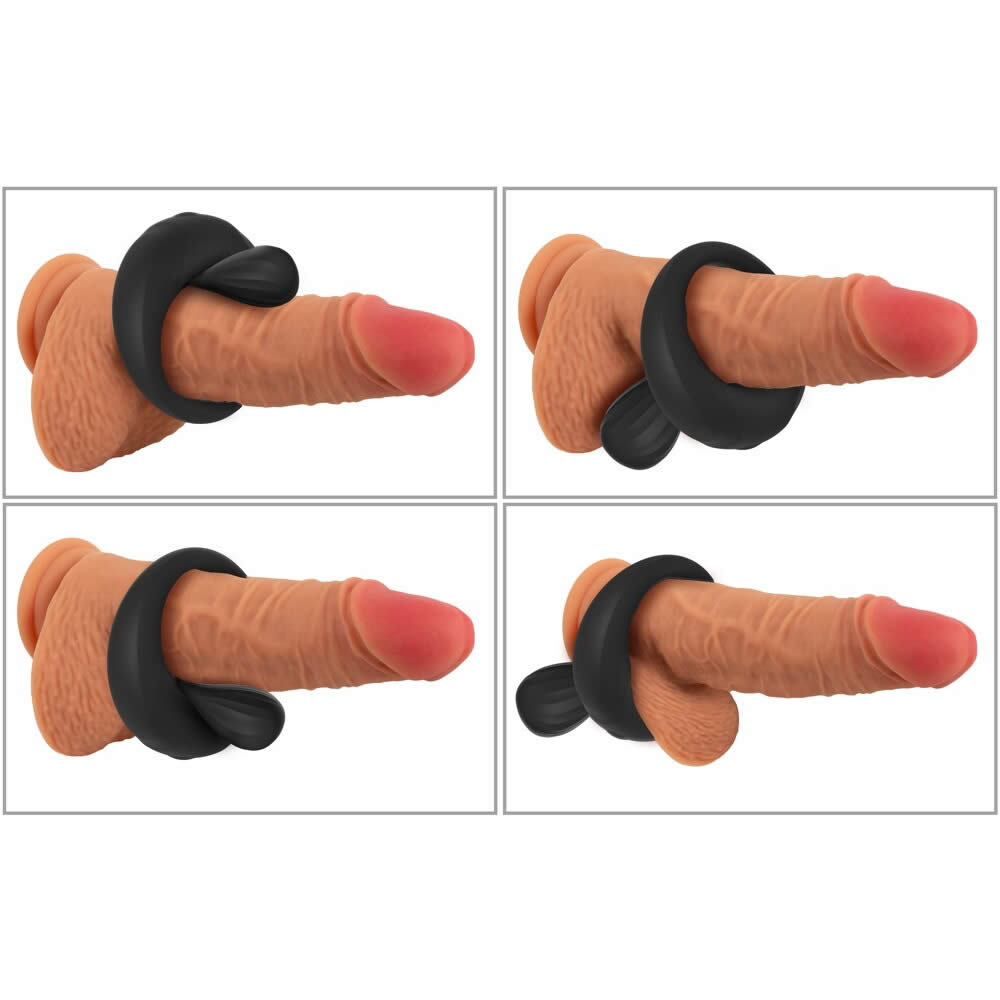 Rebel Mens Gear Penisring med Vibrerende Stimulator