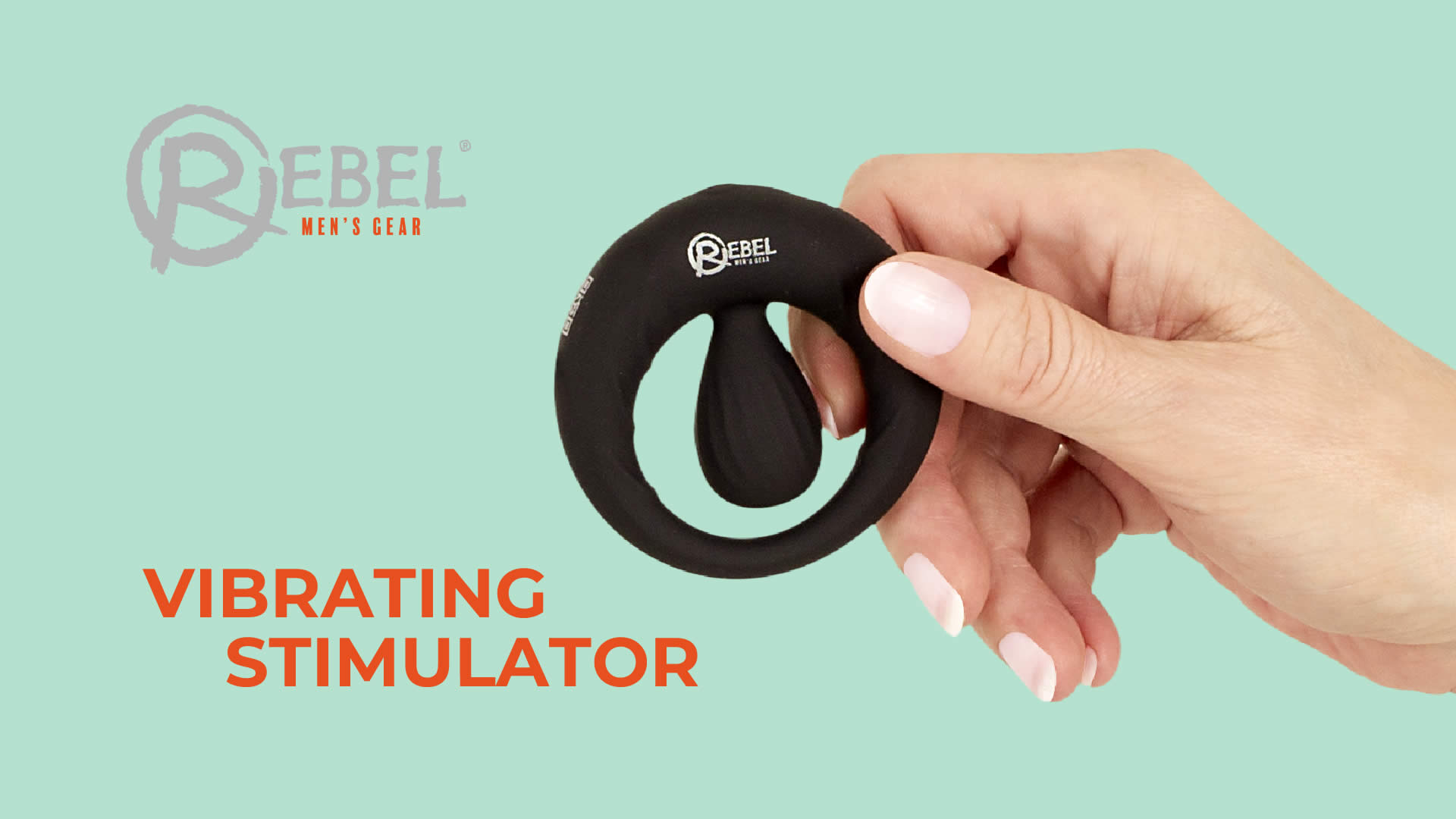 Rebel Mens Gear Penisring med Vibrerende Stimulator