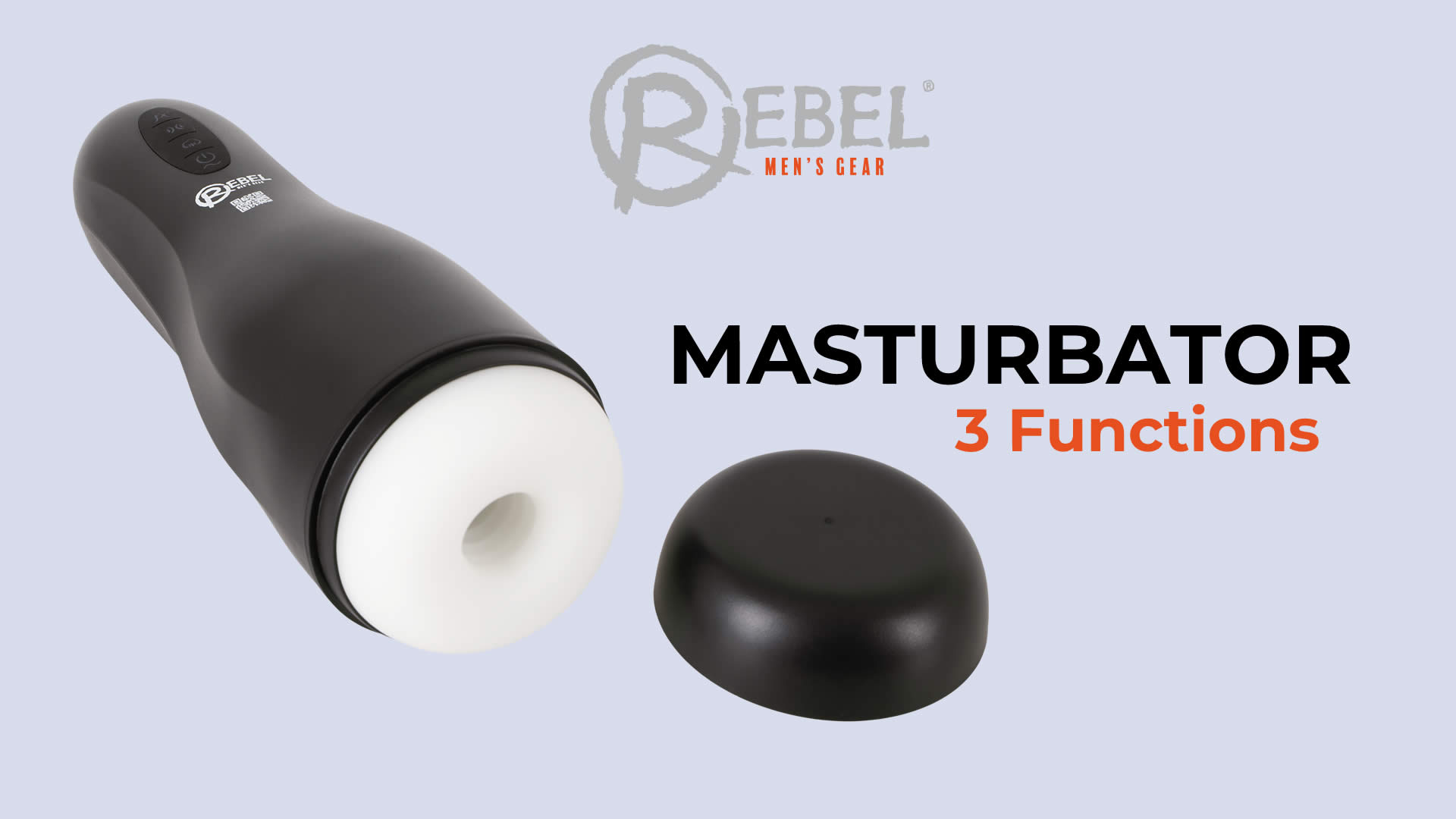 Rebel Mens Gear Masturbator med 3 Funktioner