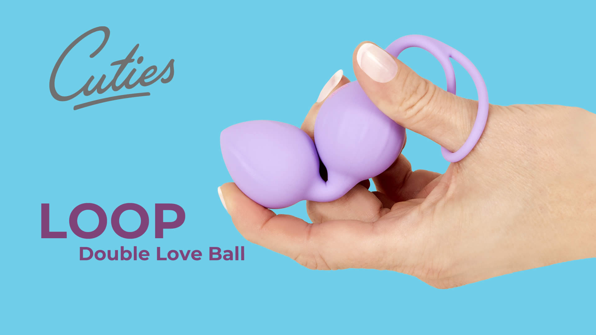 Cuties Loop Silikone Duo Bækkenbundskugler med Vibro Kugle