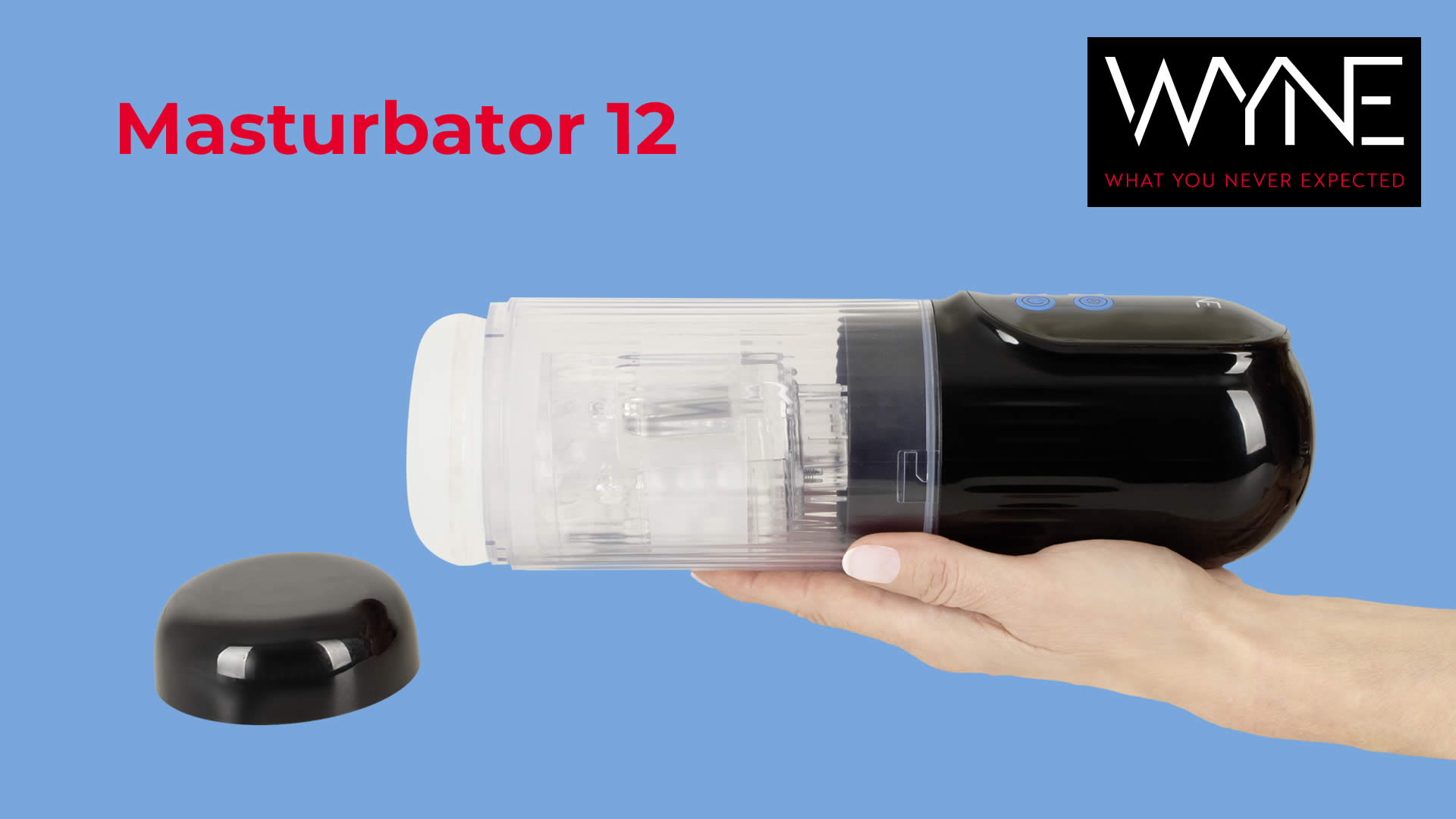 Wyne Masturbator 12 med Rotation, Stroke og Suge Funktion